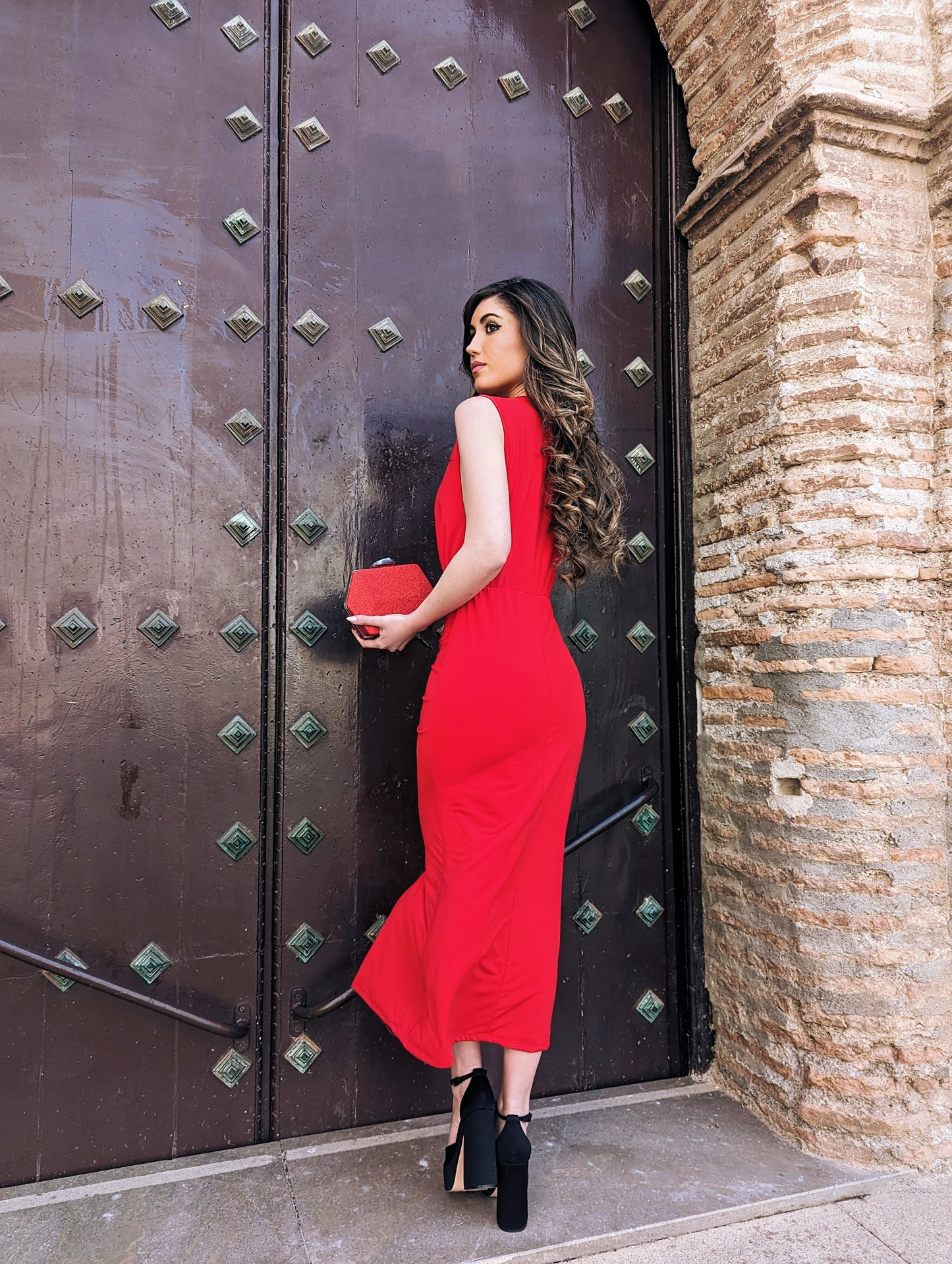 Vestido Fruncido Midi efecto Sirena | Vestido de Evento