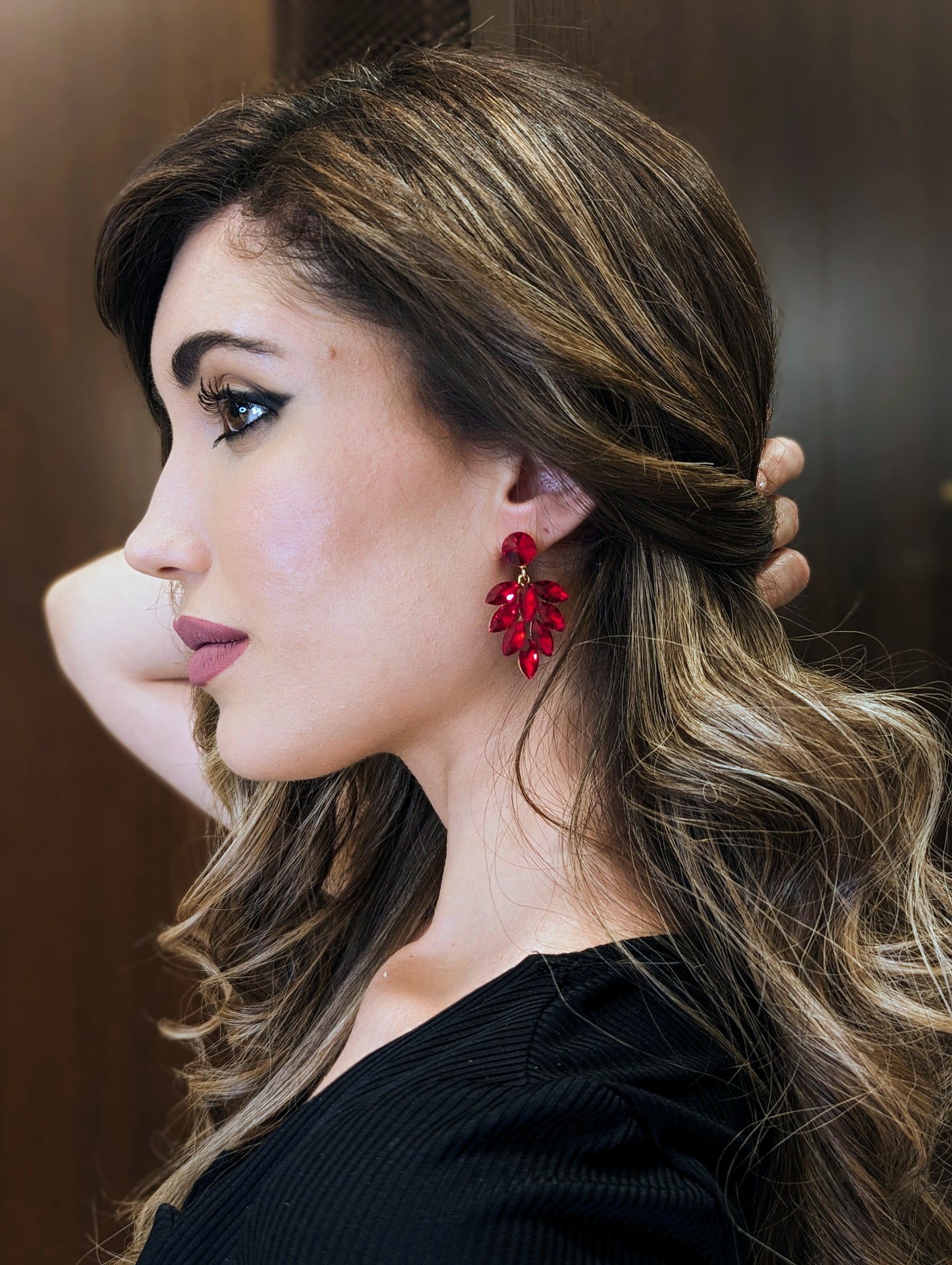 Pendientes Cristal Vino