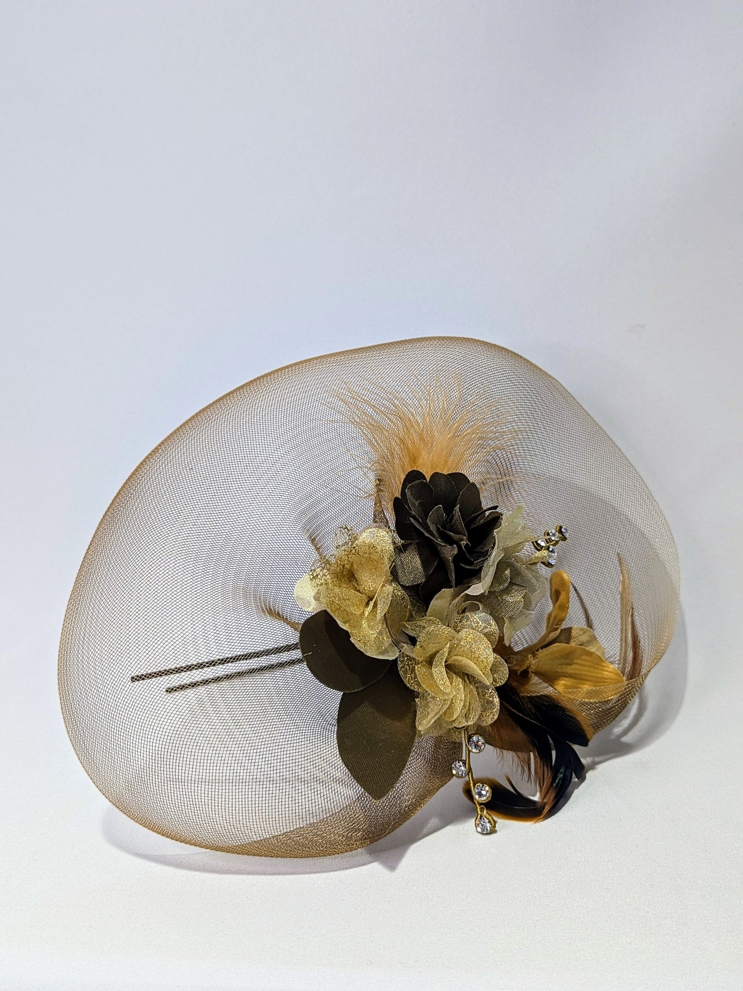 Tocado Floral Dorado