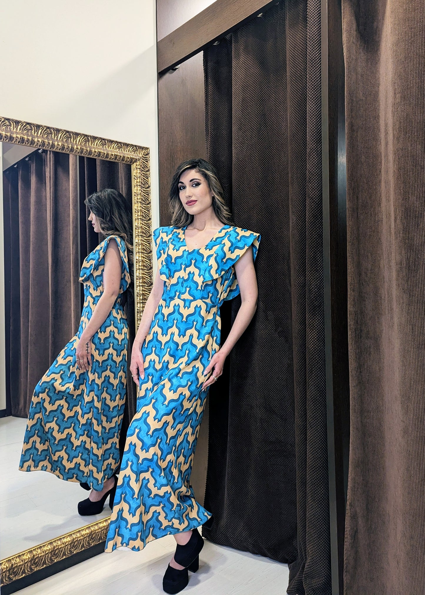 Vestido Aurora estampado| Vestido de Evento
