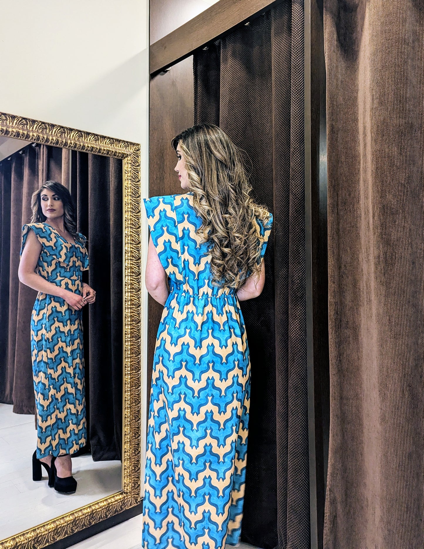 Vestido Aurora estampado| Vestido de Evento