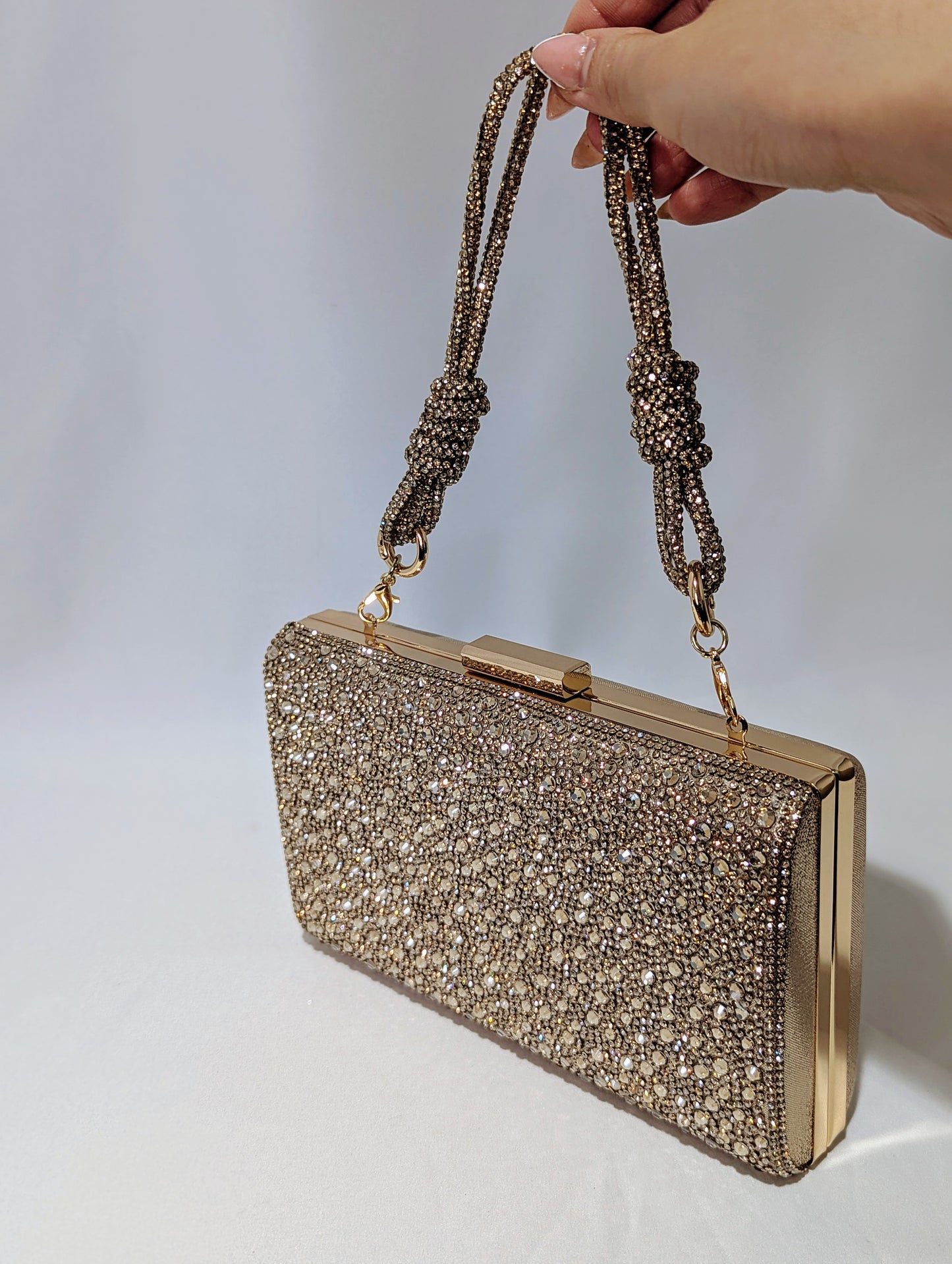 Bolso Nova de Pedrería Dorada|Bolsos