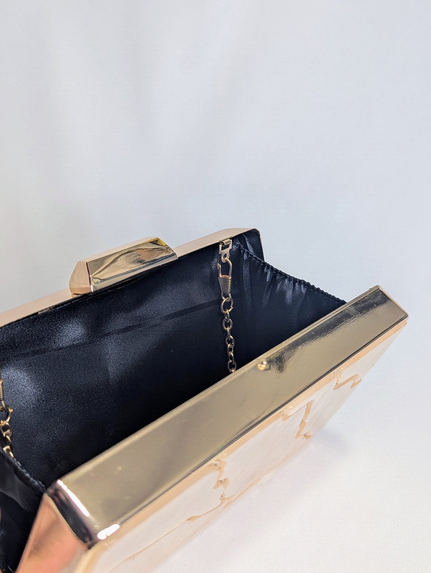 Bolso Nácar Mármol Dorado
