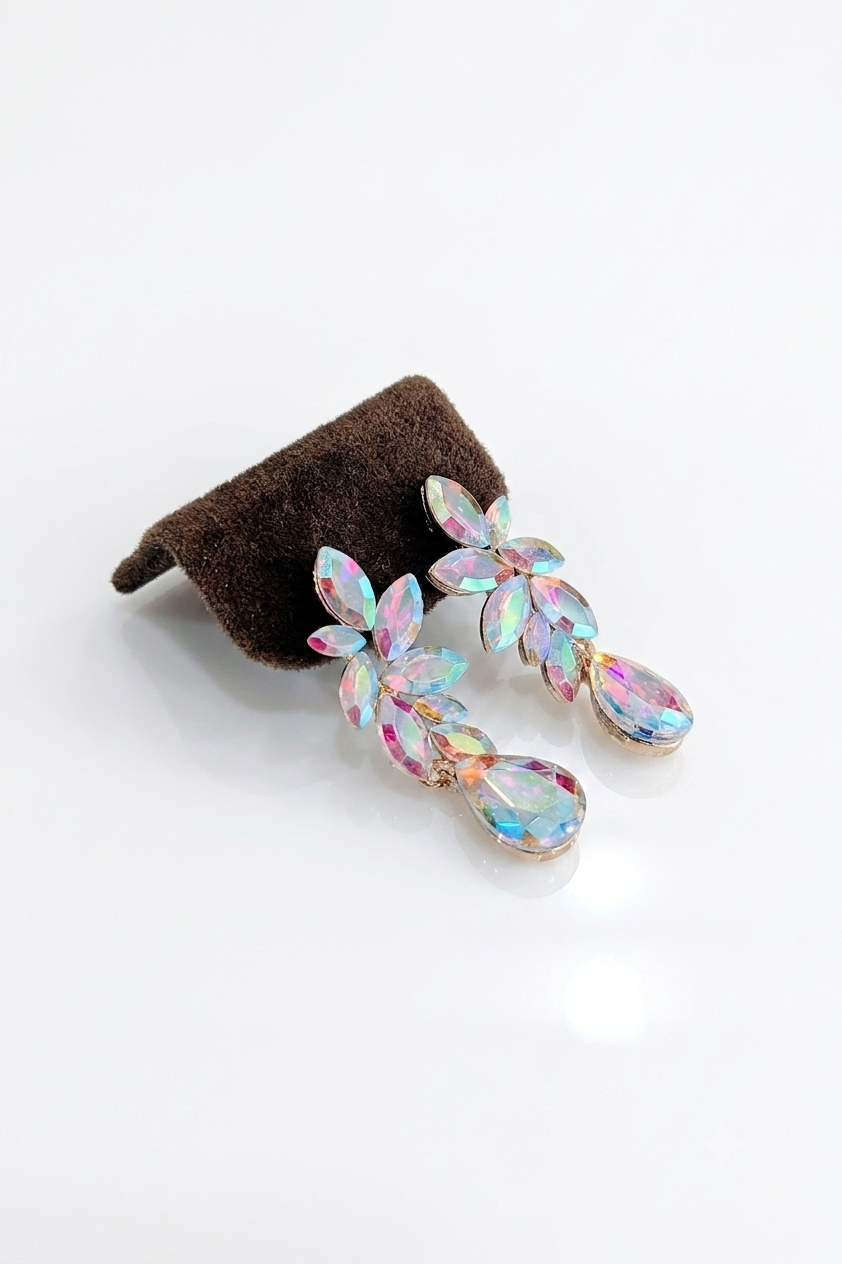 Pendientes Cristal Reflejo de Colores