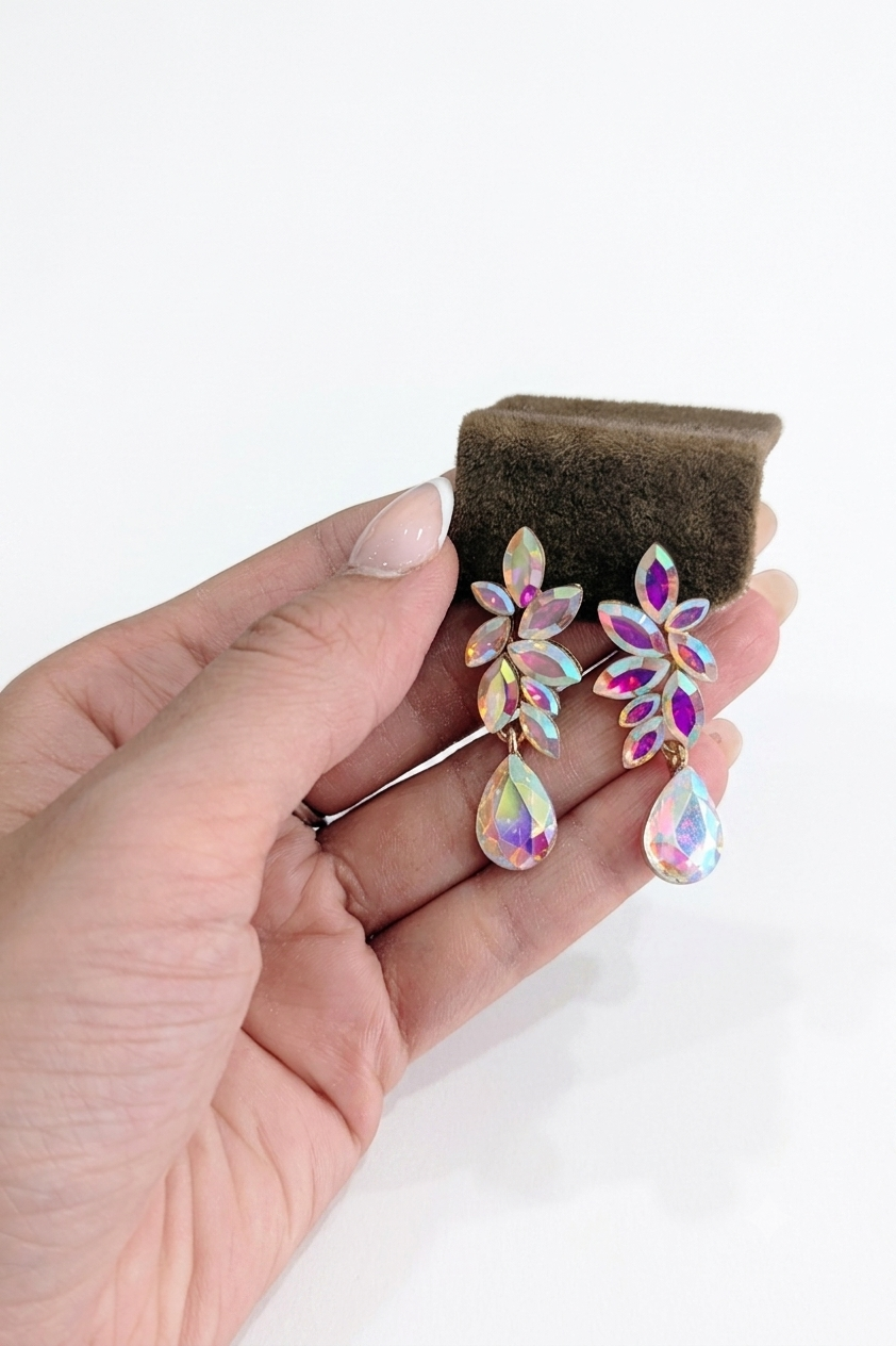 Pendientes Cristal Reflejo de Colores