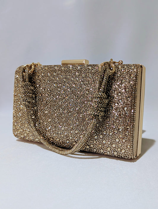 Bolso Nova de Pedrería Dorada|Bolsos