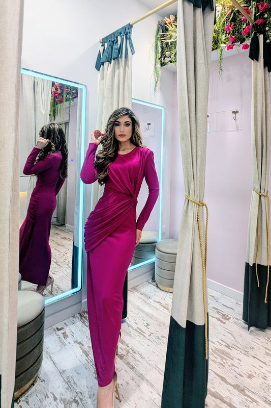 Vestido Midi Banda Buganvilla| Vestido de Evento