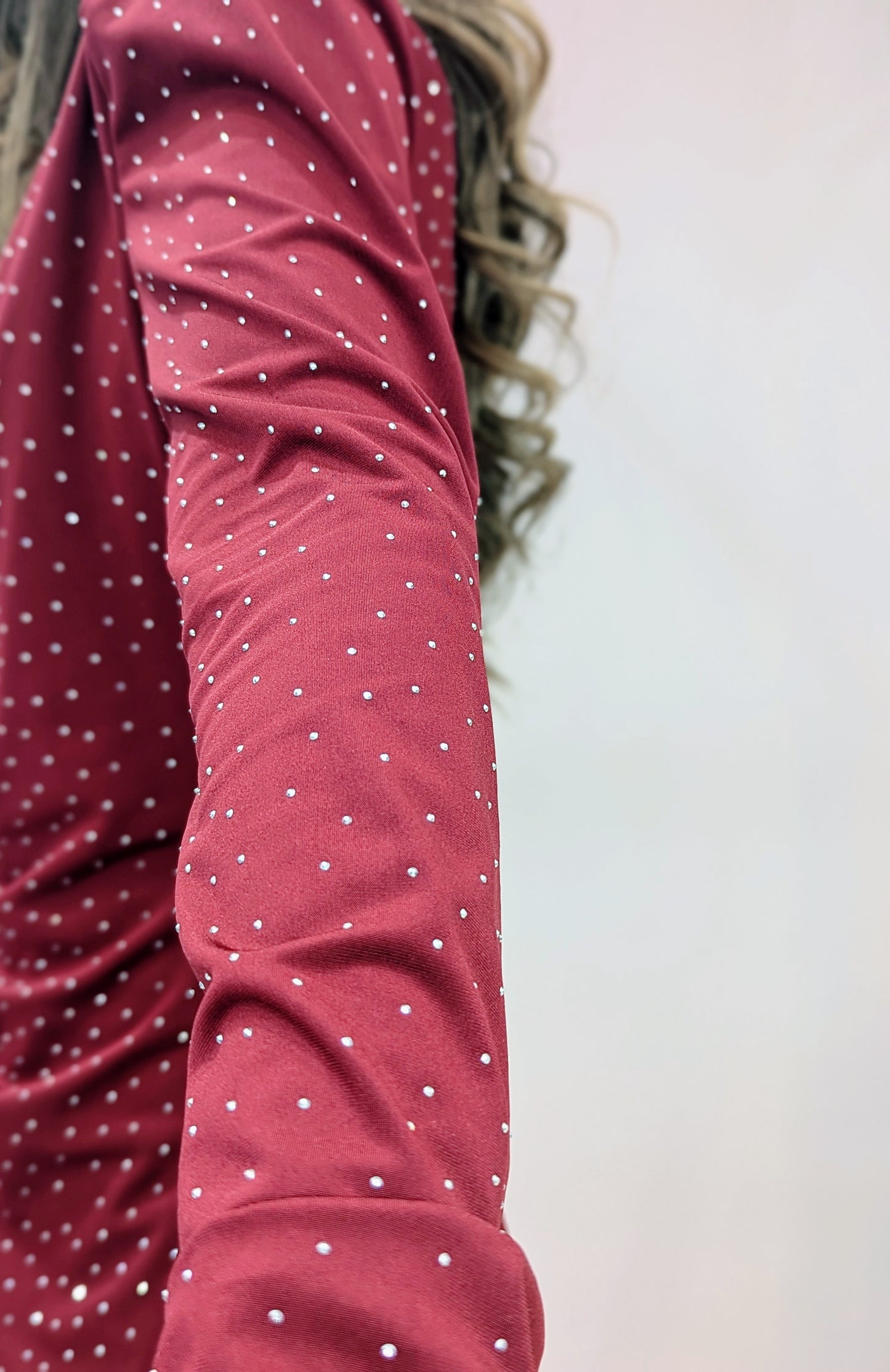 Vestido Brillos Granate |Vestido de Evento