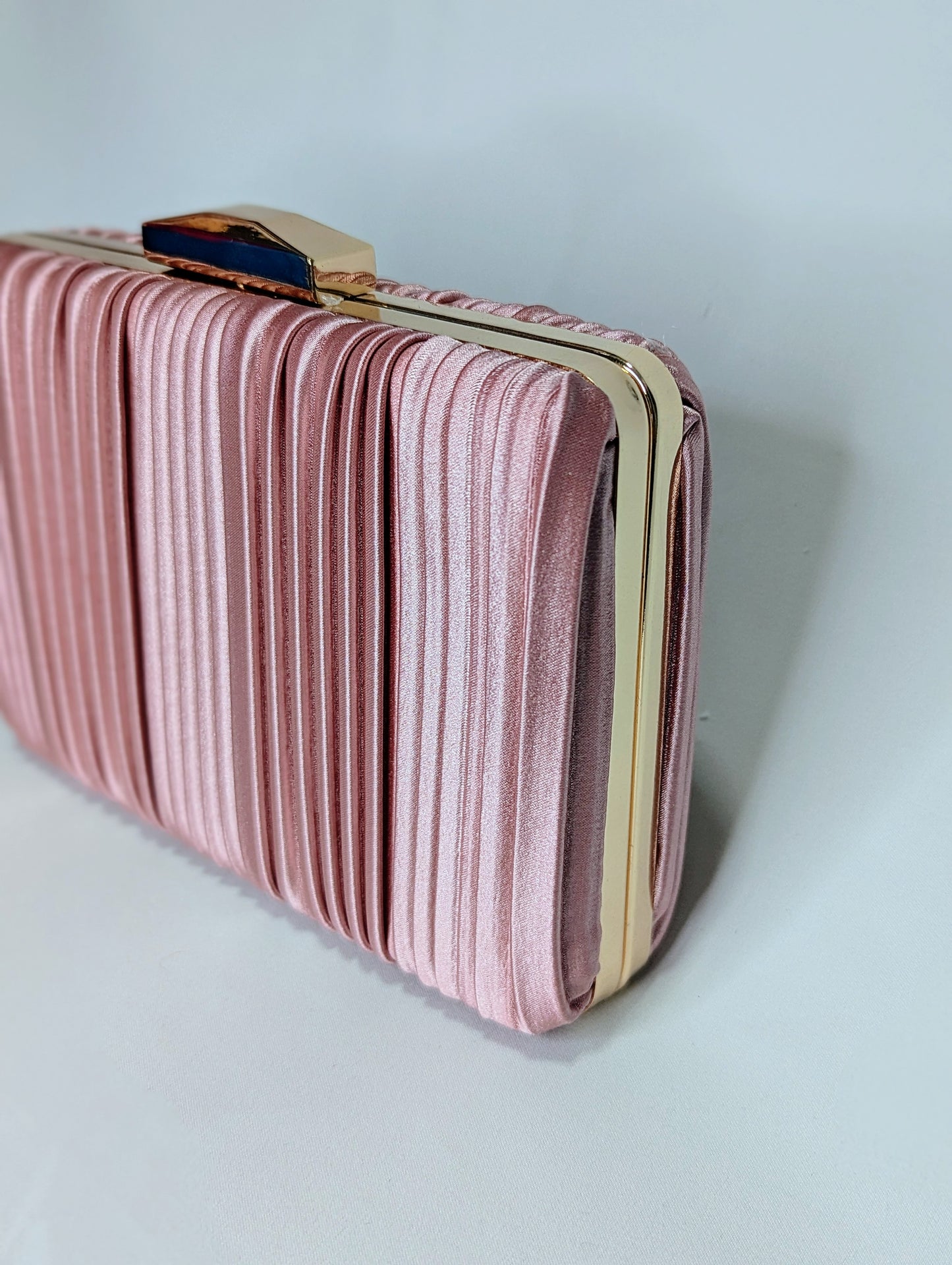 Bolso Satinado Rosa Nude