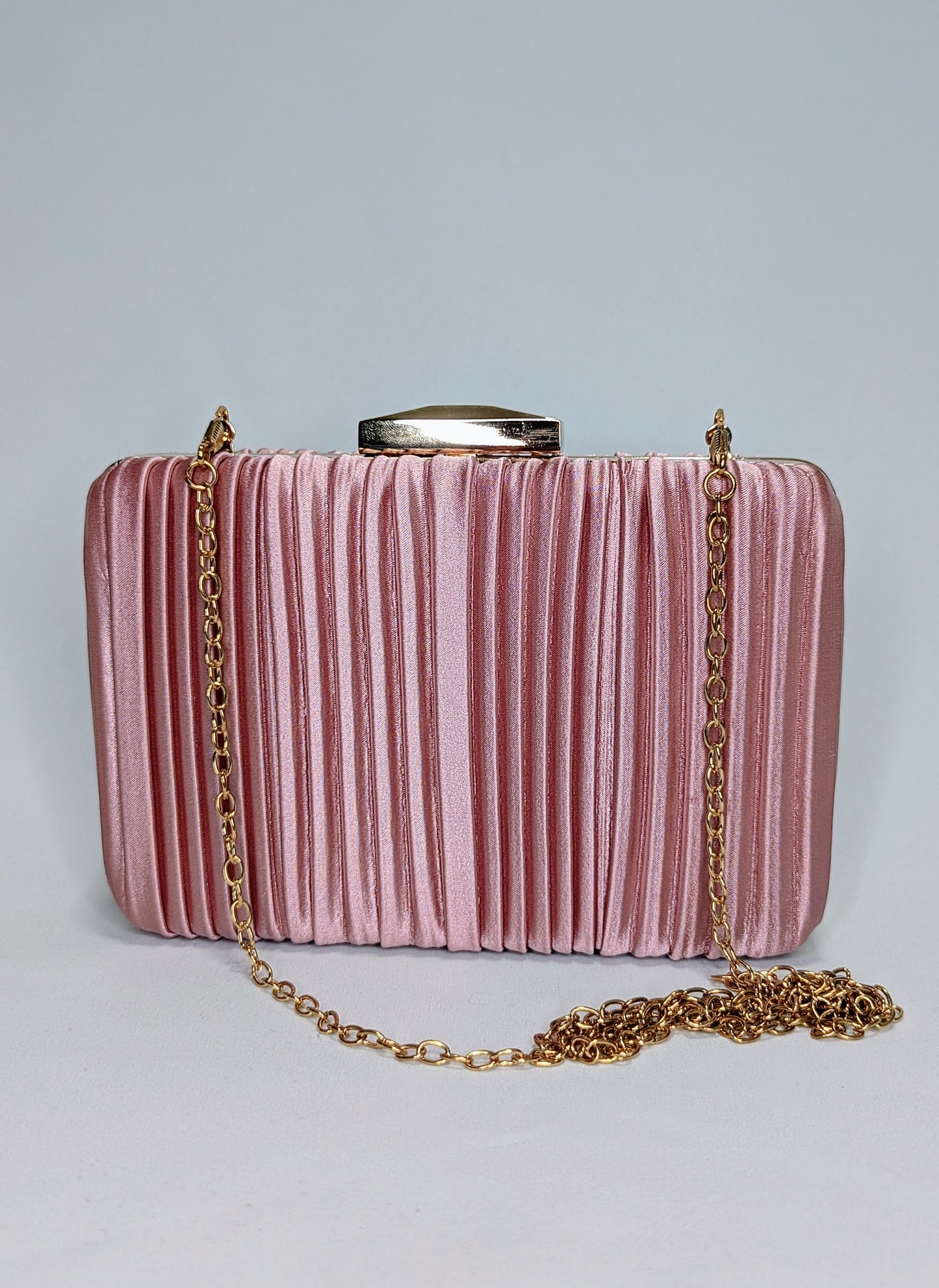 Bolso Satinado Rosa Nude