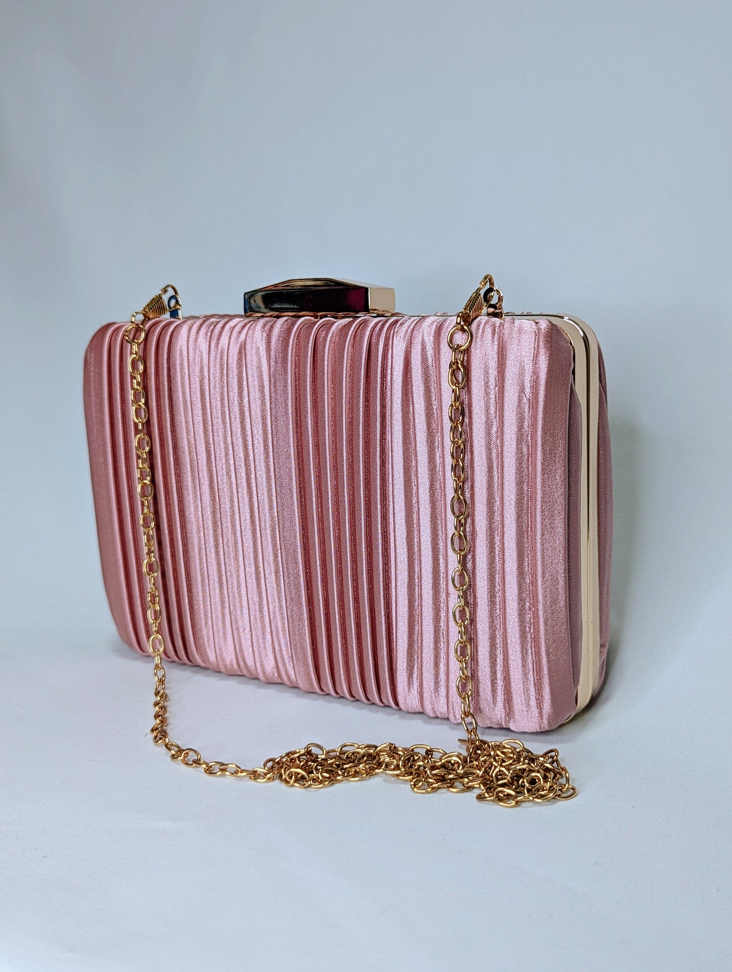Bolso Satinado Rosa Nude