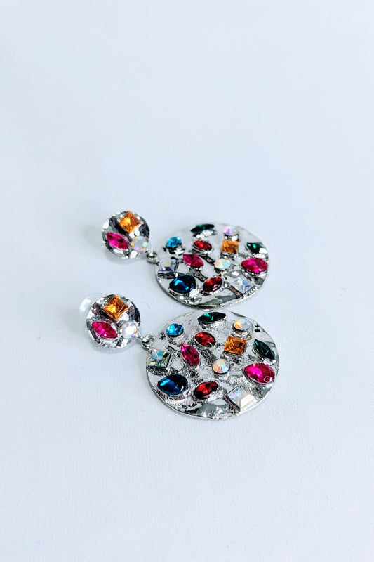 Pendientes Pedrería Multicolor