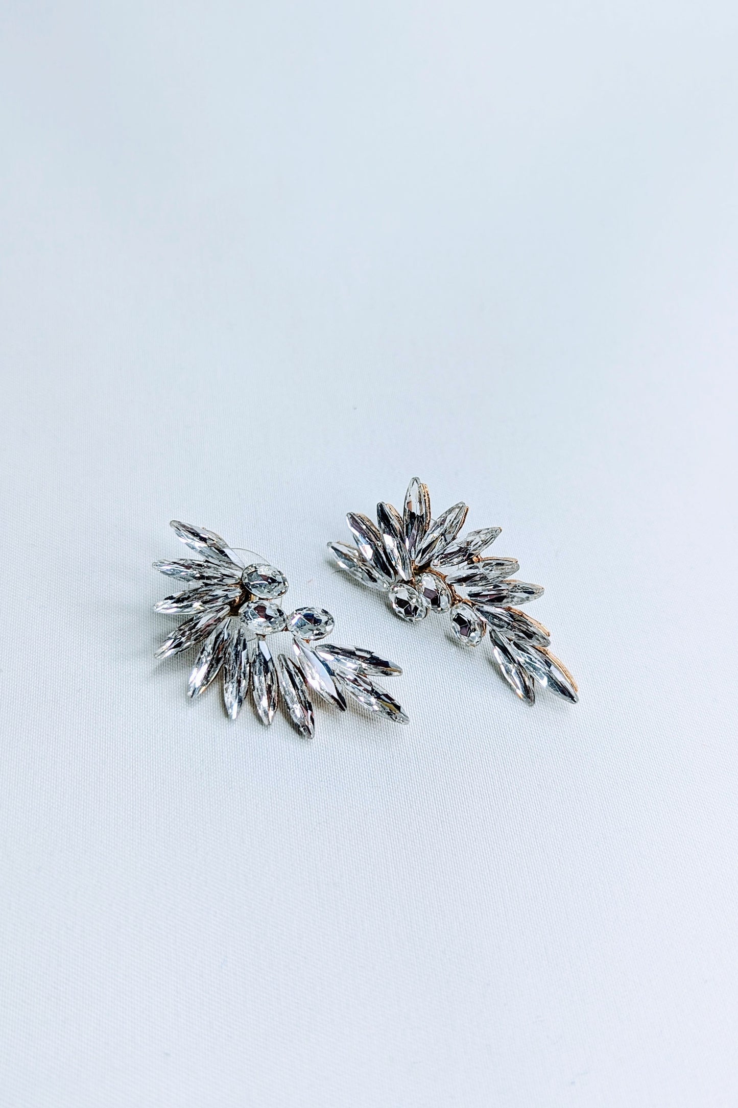 Pendientes Alas Cristal Plata