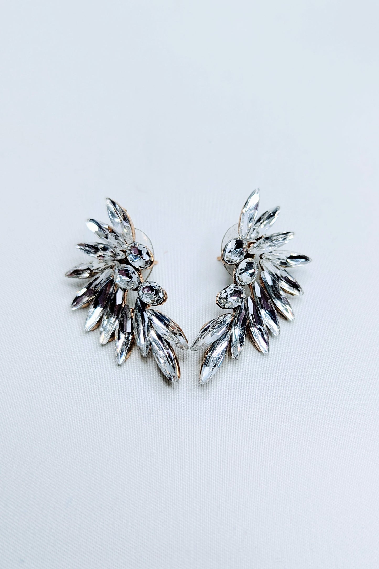 Pendientes Alas Cristal Plata