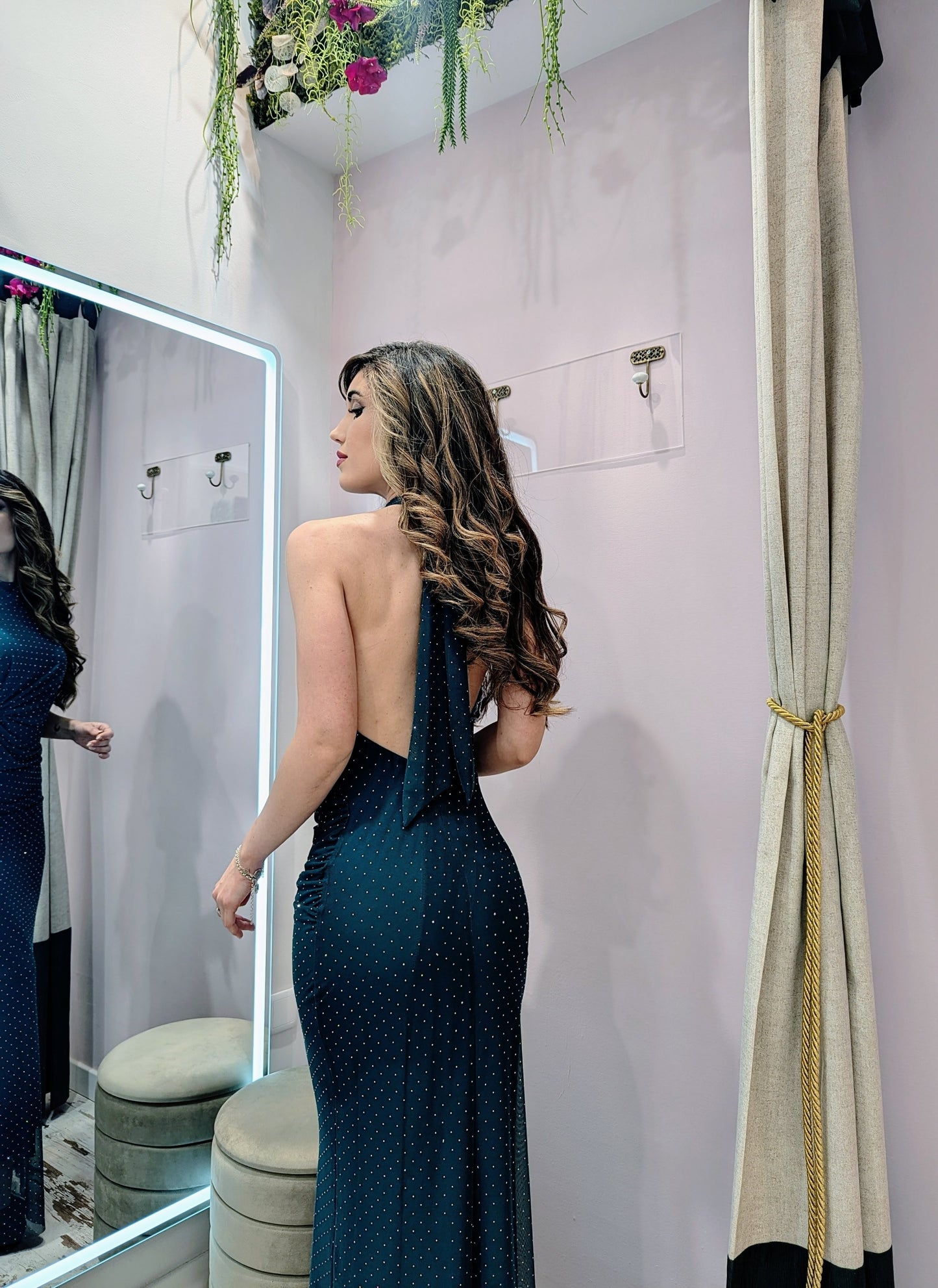 Vestido Pedrería Brillante| Vestido de Evento