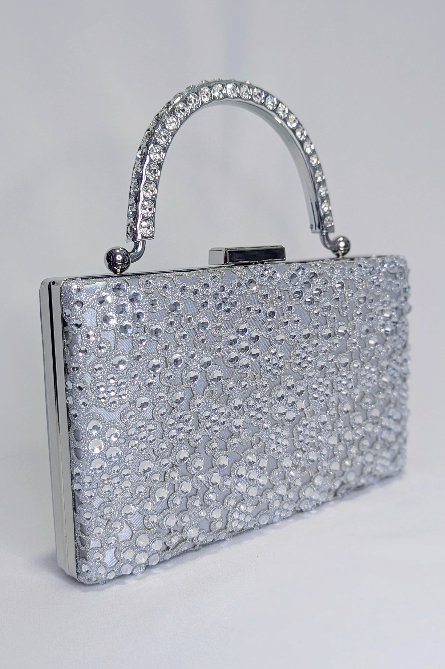 Bolso Vintage Pedrería Plata