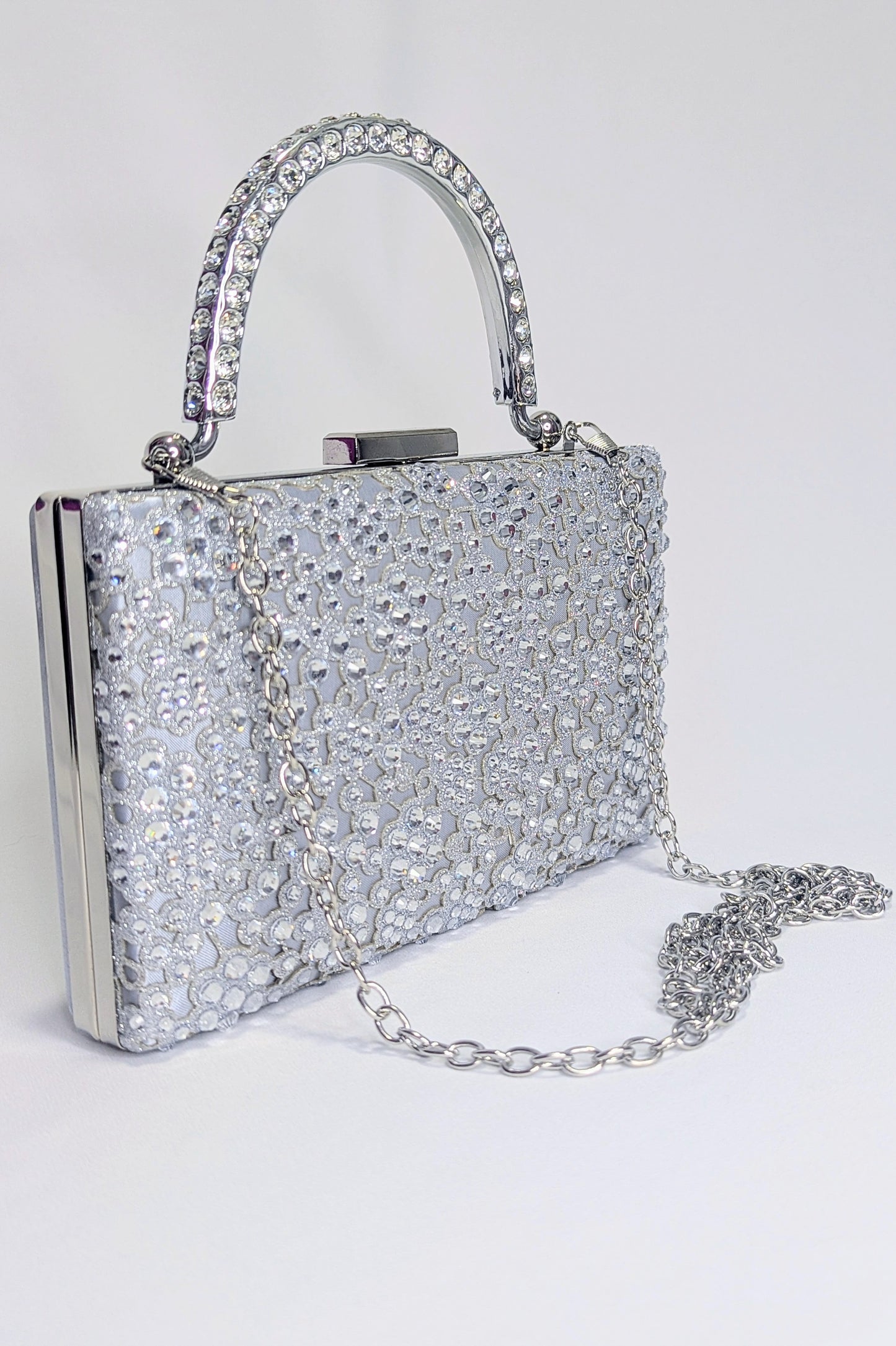 Bolso Vintage Pedrería Plata