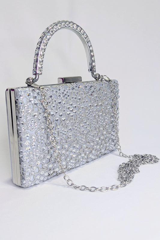 Bolso Vintage Pedrería Plata
