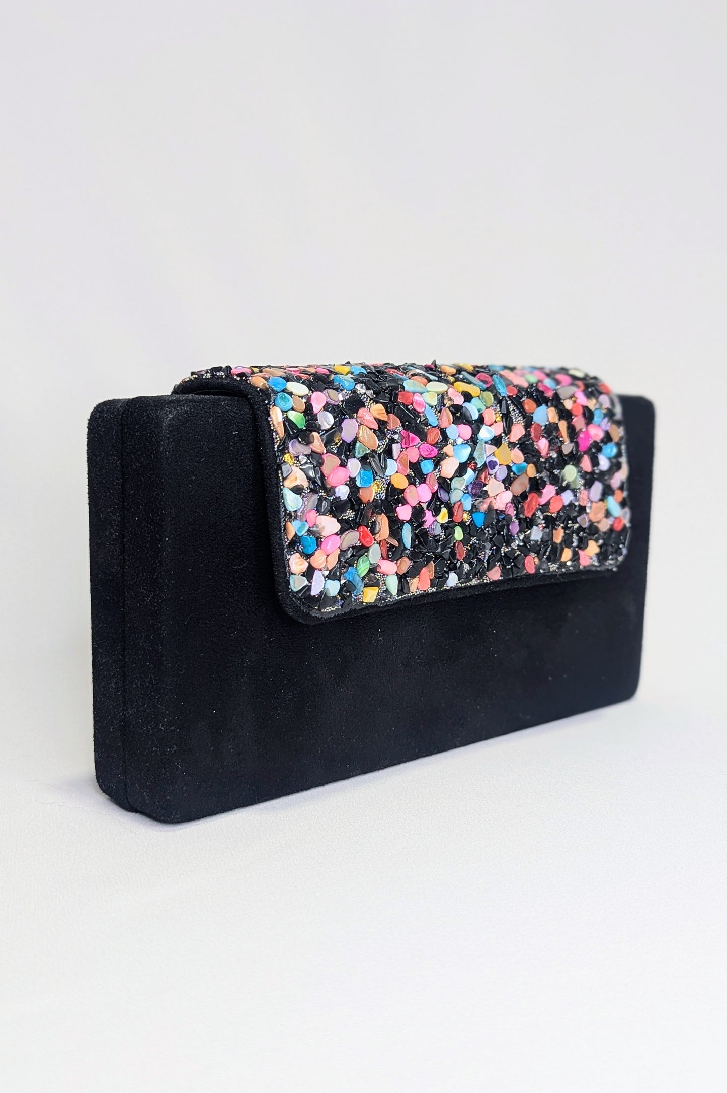 Bolso Black Pedrería Multicolor